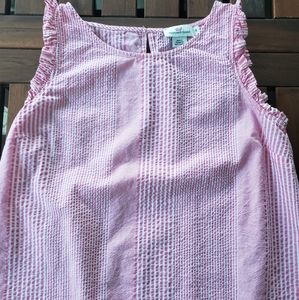 Vineyard Vines Seersucker Ruffle Top